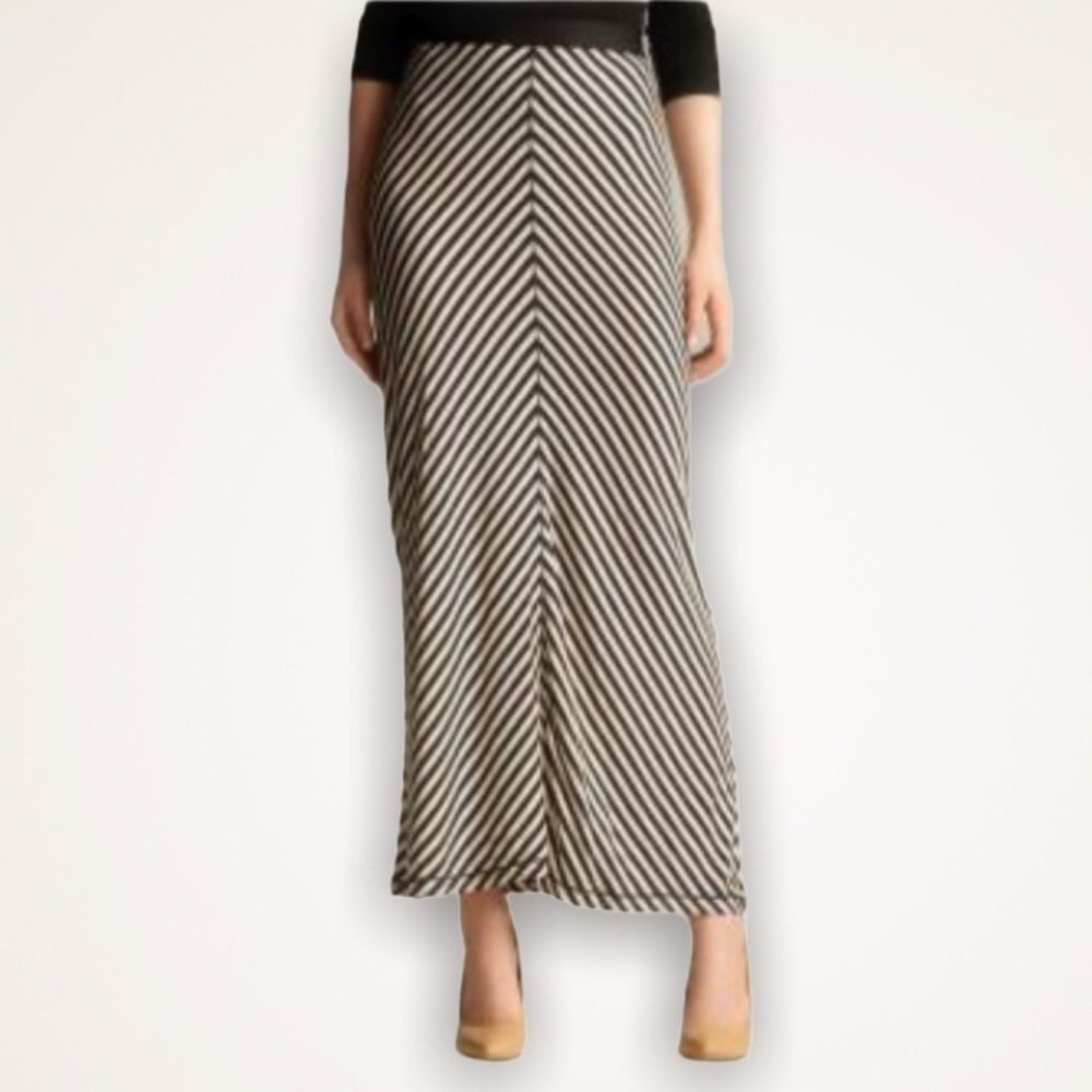 MAX STUDIO Striped Maxi Skirt